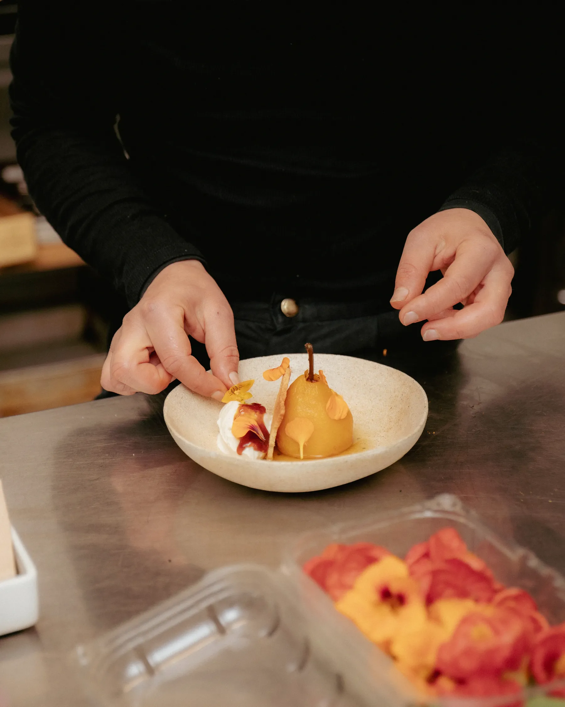 Preparing ingredients, VENN kitchen