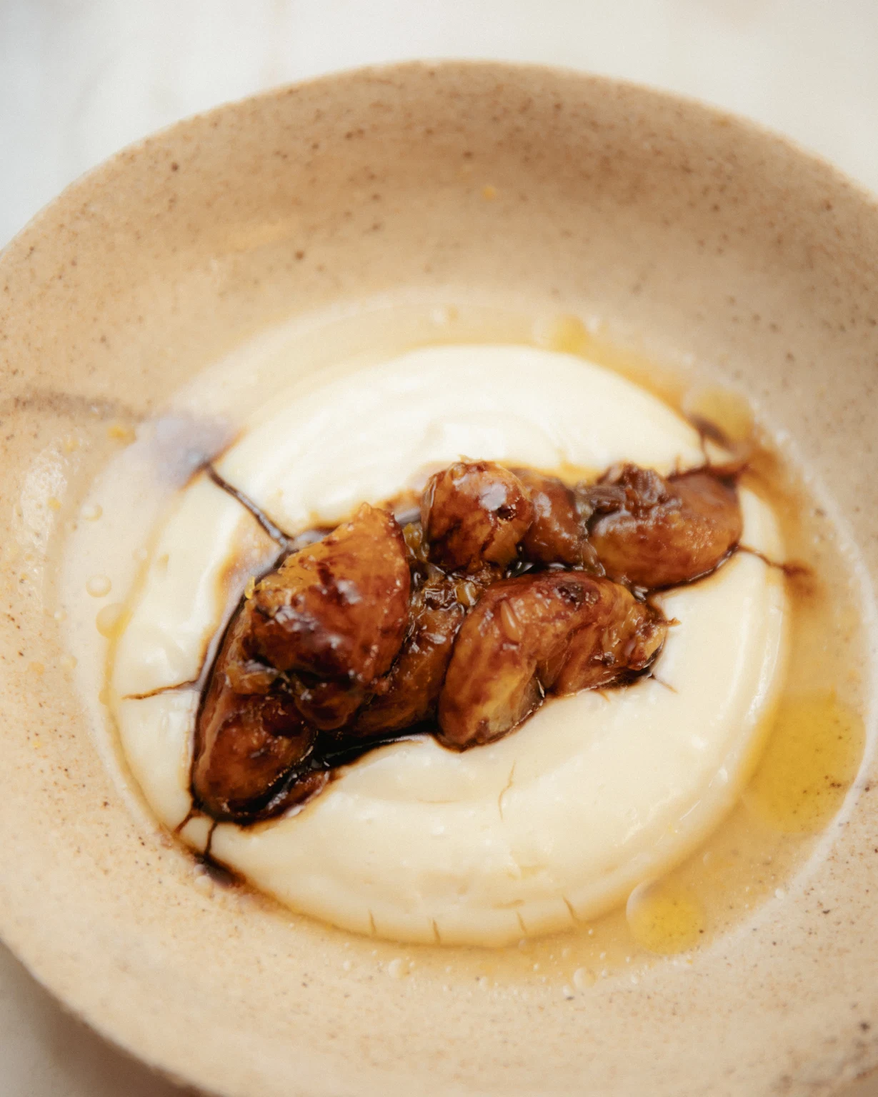 the bucket, into a marmite