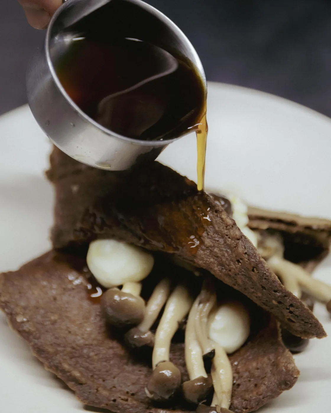 onion skins, into an ash oil